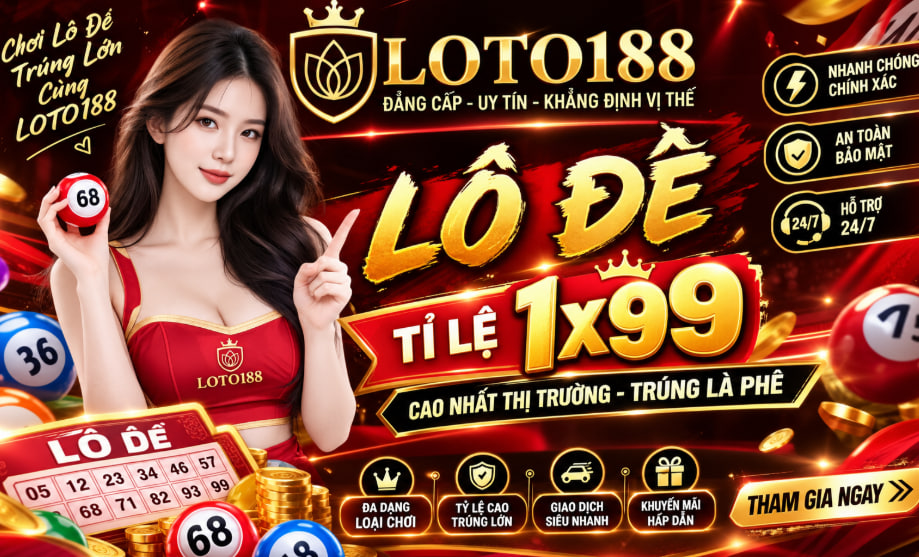Lô Đề 1x99 Tỉ Lệ Đỉnh Nóc Loto188 Trải Nghiệm Săn Thưởng Bùng Nổ